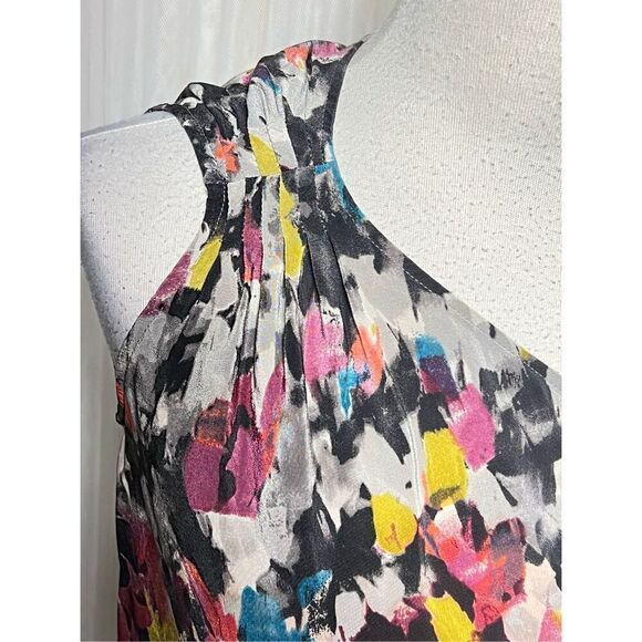 BCBGMAXAZRIA One Shoulder Abstract Print Silk Blouse Size XSmall - Picture 5 of 5